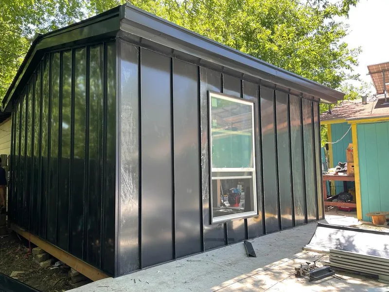 Black standing seam metal wall panels for Metal Roof Installation in Peach Bottom